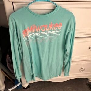 Teal Milwaukee Long Sleeve Shirt